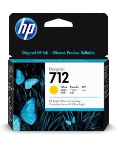 HP 712-3ED69A. Tinta para plotter. Color Amarillo