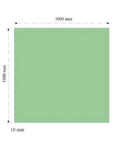 Paño cerrado de quirófano 1x1m VERDE