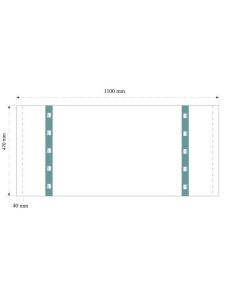 Funda de almohada de 1.10 x 0.47 m BLANCA