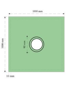 Paño abierto de quirófano de 1X1m VERDE