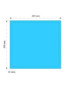 Paño cerrado 0.45x0.45m unidad de quemados AZUL CELESTE
