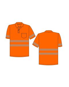 POLO MANGA CORTA ALTA VISIBILIDAD 50% ALGODÓN, UNISEX 