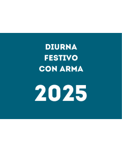 Hora vigilante seguridad diurna festivo con arma (2025)