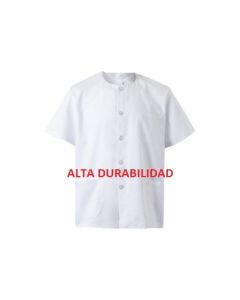 PIJAMA ABIERTO UNISEX, ALTA DURABILIDAD - CHAQUETA CUELLO REDONDO, MANGA CORTA