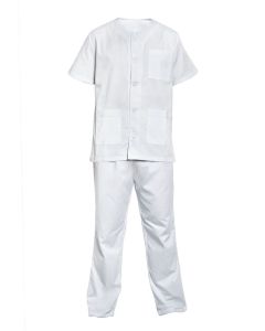 PIJAMA ABIERTO UNISEX - CUELLO REDONDO, MANGA CORTA